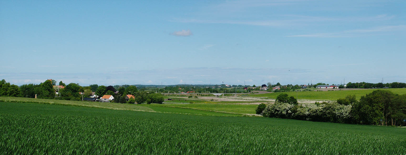 Panorama - Skenkelsø området med Ølstykke stationsby i baggrunden