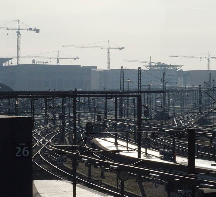 Panorama - Udsigt over baneterrænget syd for Hovedbanegården