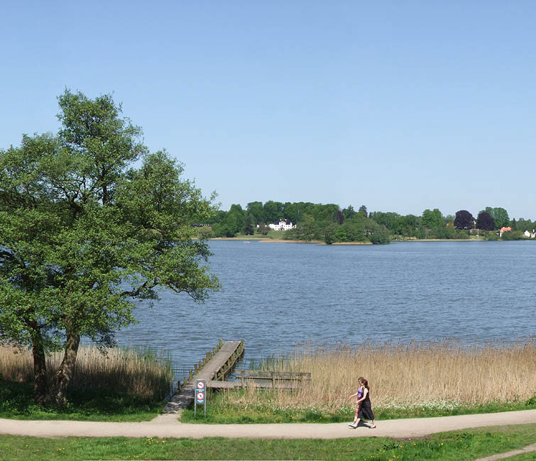 Udsigt over Bagsværd Sø mod Nybro