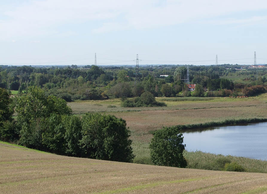 Panorama - Udsigt fra Vasehøj mod vest ud over Løjesø